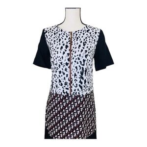 DURO OLOWU Dress Brown/Black/White. Sz. S.